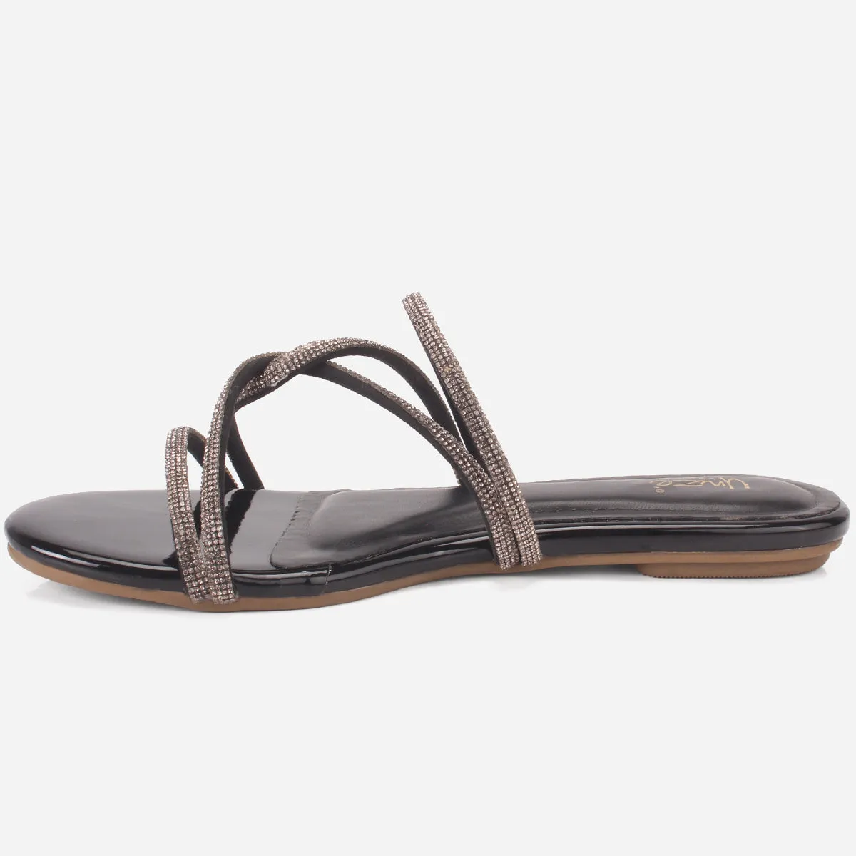 Women "GUARIS" Summer Embellished Flat Slippers Do Slippers Run Small Or Big