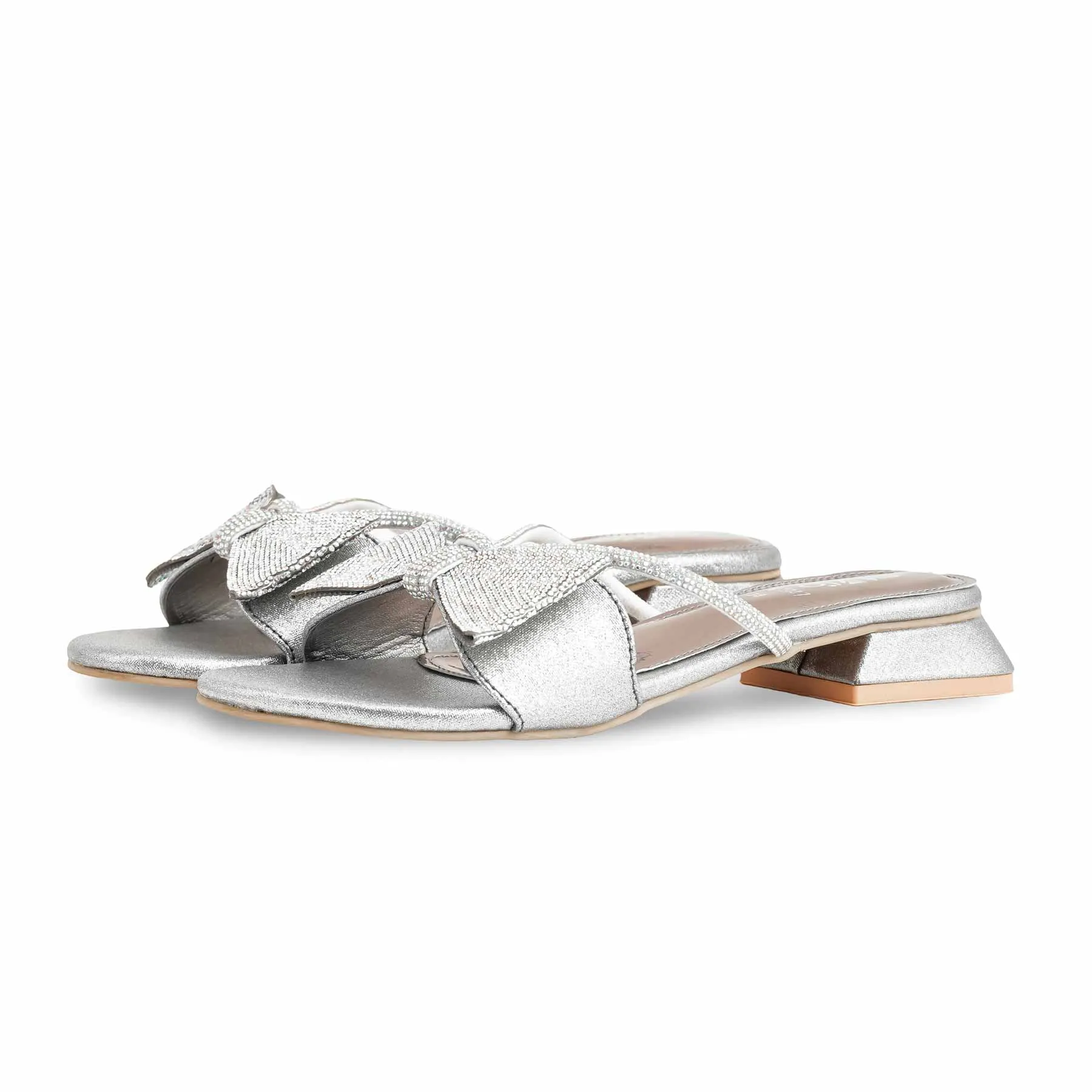 Grey Fancy Slipper For Ladies FN7947 Slippers With Arch Support Plantar Fasciitis