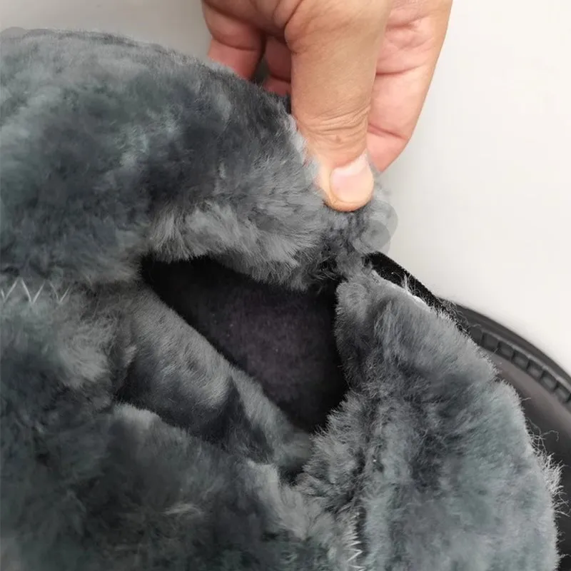 Kappa Snow Boots Handmade Leather Knee High Boots Big Toe Splicing Design Riding Boots Black/Brown