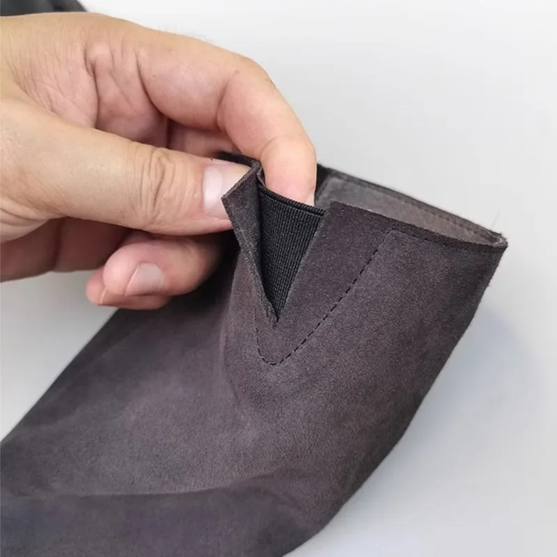 Handmade Leather Knee High Boots Big Toe Splicing Design Riding Boots Black/Brown Best Snow Traction Boots