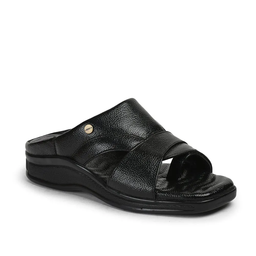 Nut Logo Slippers Healers By Liberty Men 2050-802 Black Casual Slippers