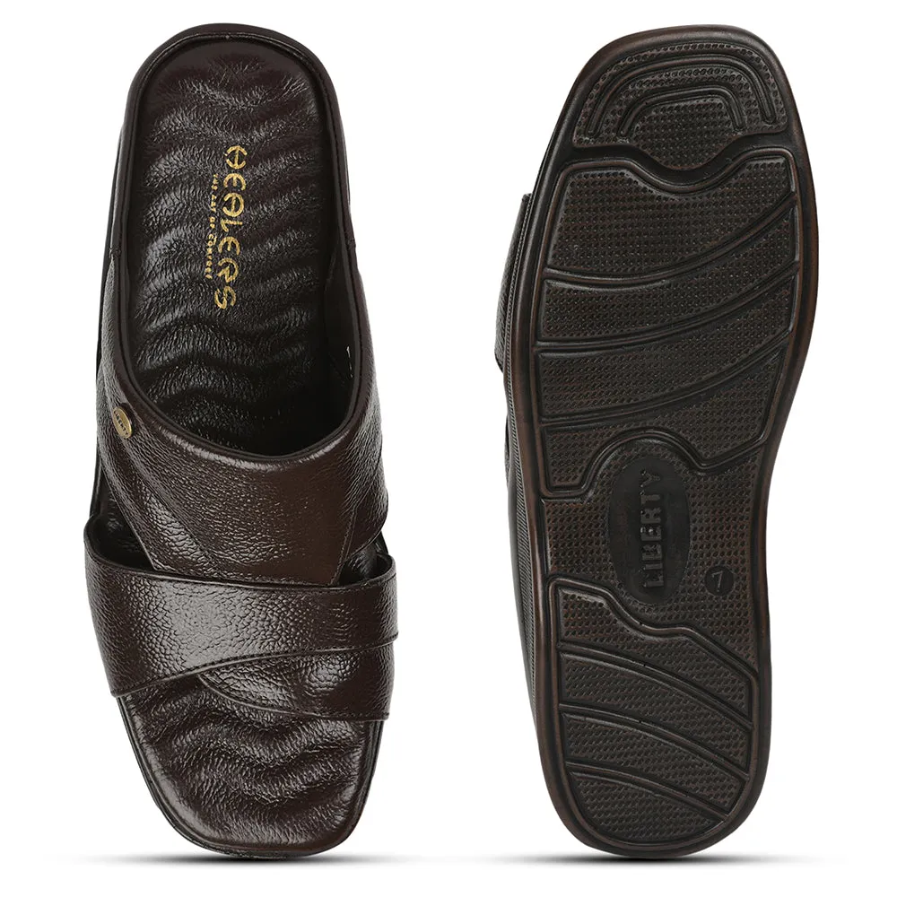 Non Slip Slippers For Elderly Healers By Liberty Men 2050-802 Brown Casual Slippers