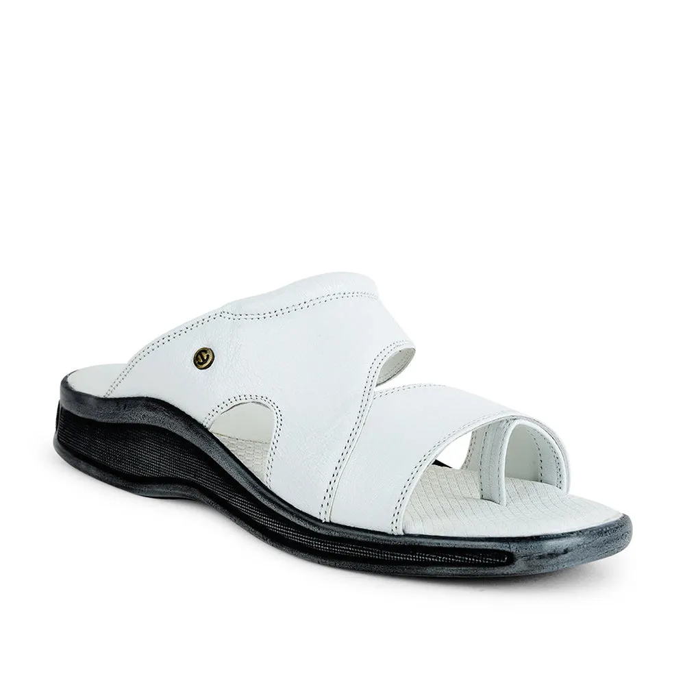 Studded Slides Healers by Liberty Men 2050-804D White Casual Slippers