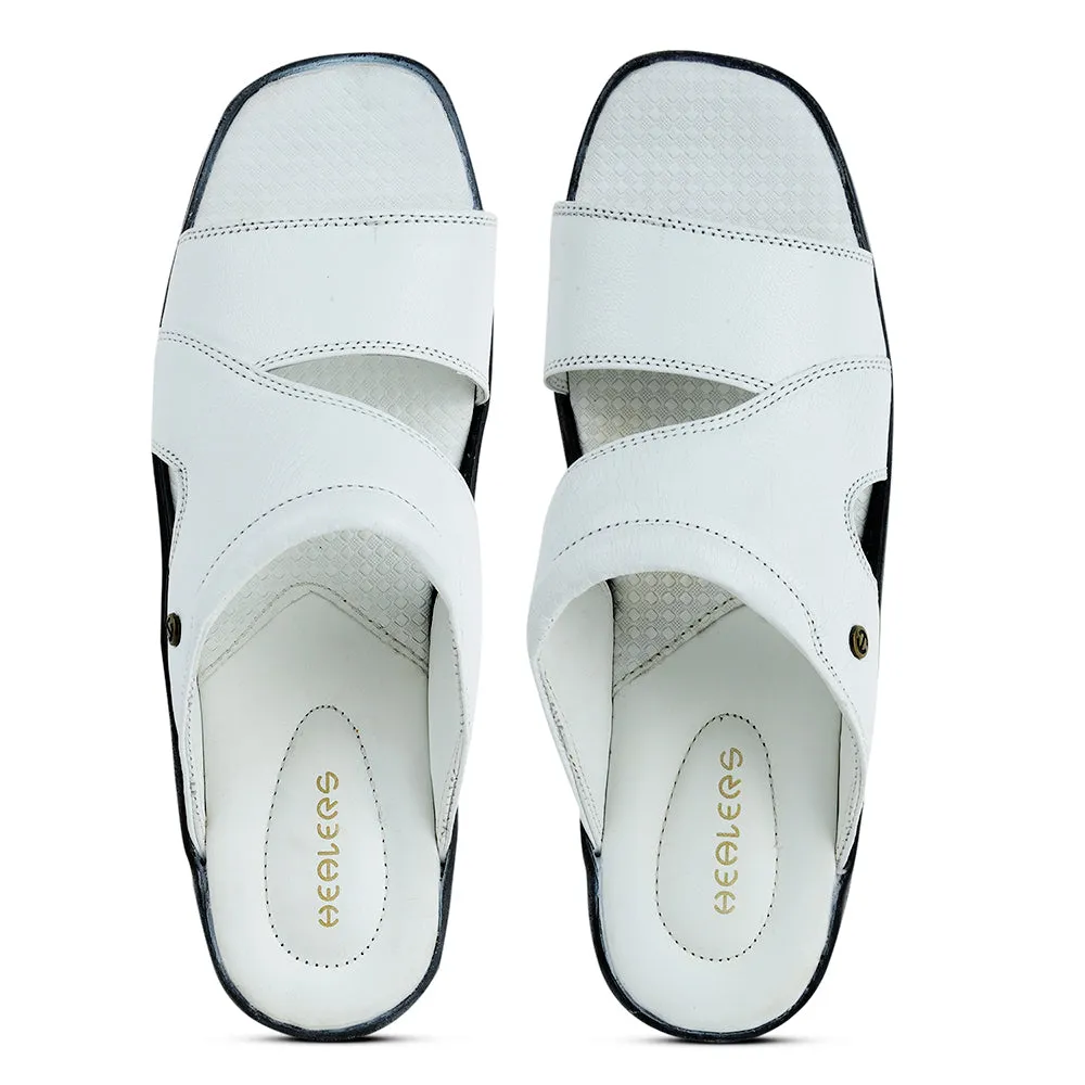Healers by Liberty Men 2050-804D White Casual Slippers Slides At Famous Footwear