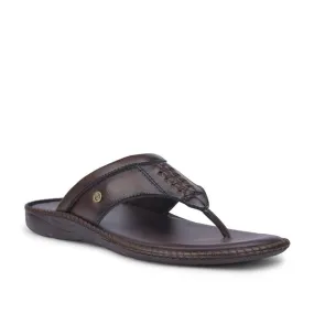 Healers By Liberty Mens VCL-102 Brown Casual Thong Slide With Fur