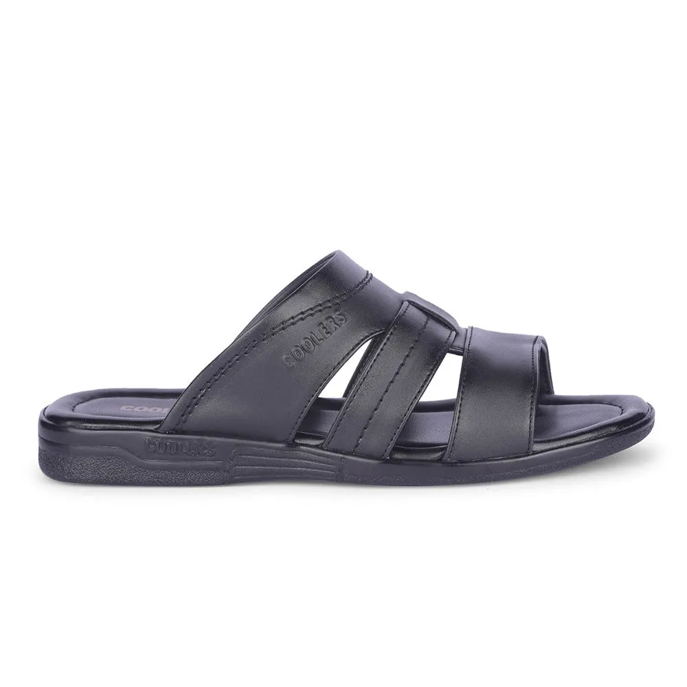 Rubber Slides Shoes Healers By Liberty Mens ZUNAIRIO-E Black Casual Slippers