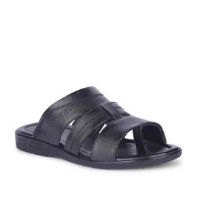 Healers By Liberty Mens ZUNAIRIO-E Black Casual Slippers Lemaire Leather Slippers