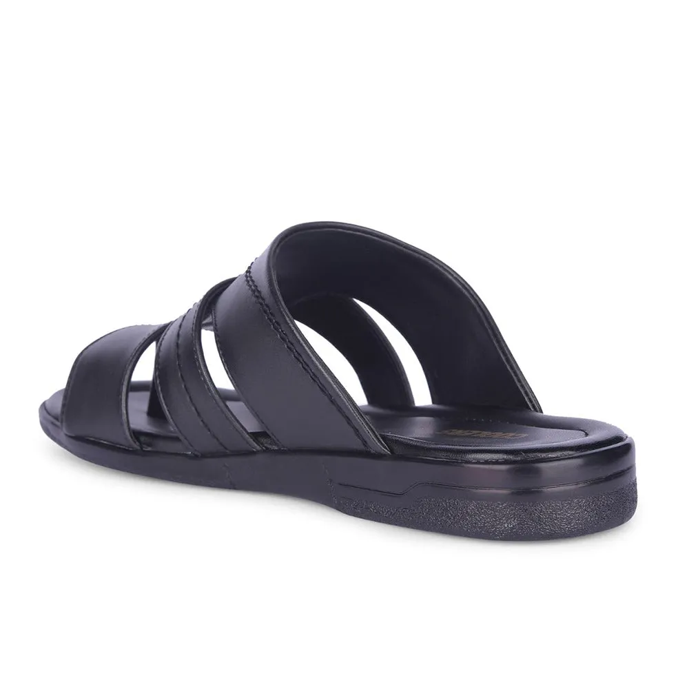 Healers By Liberty Mens ZUNAIRIO-E Black Casual Slippers Deck Slides