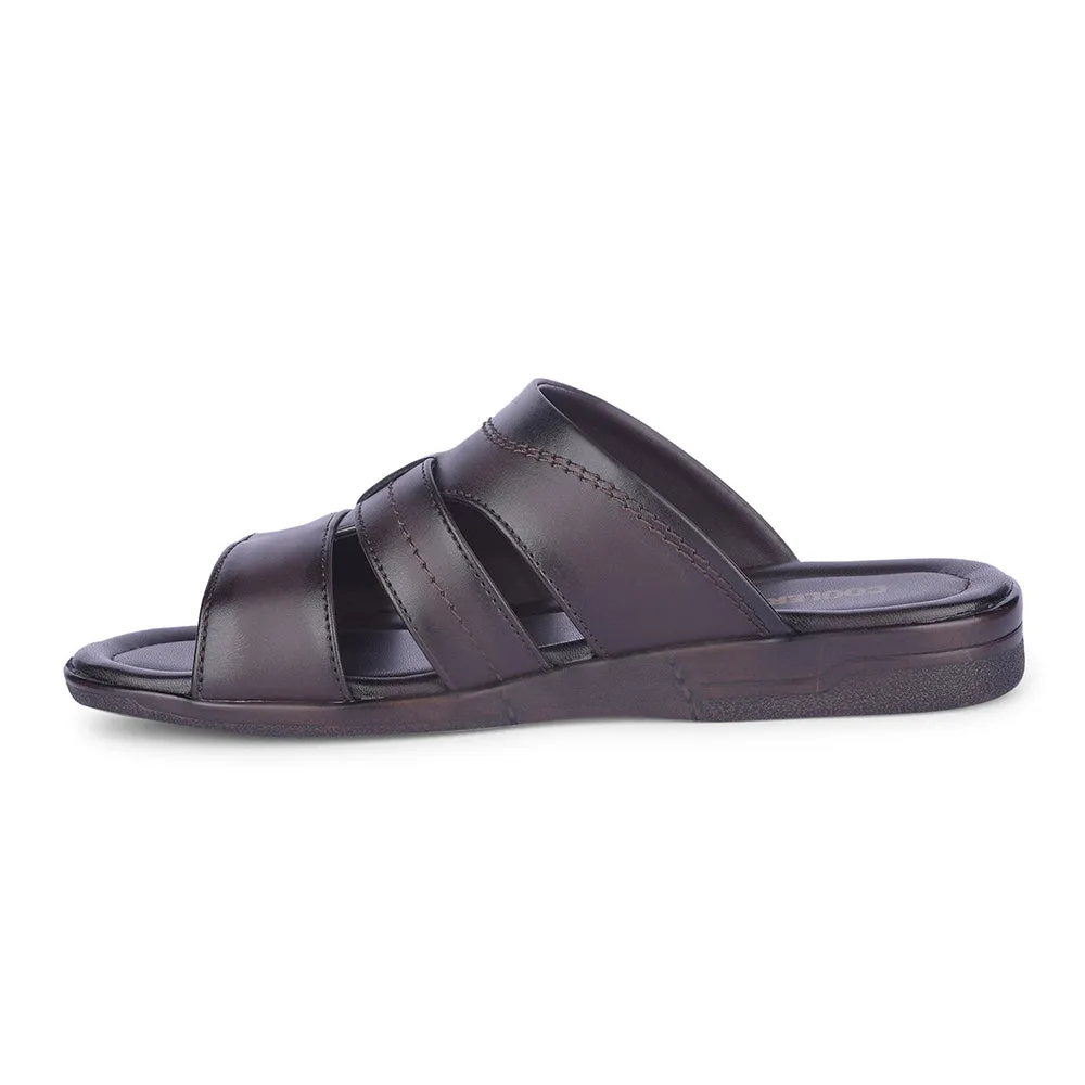 Healers By Liberty Mens ZUNAIRIO-E Brown Casual Slippers Kitten Heel Slippers