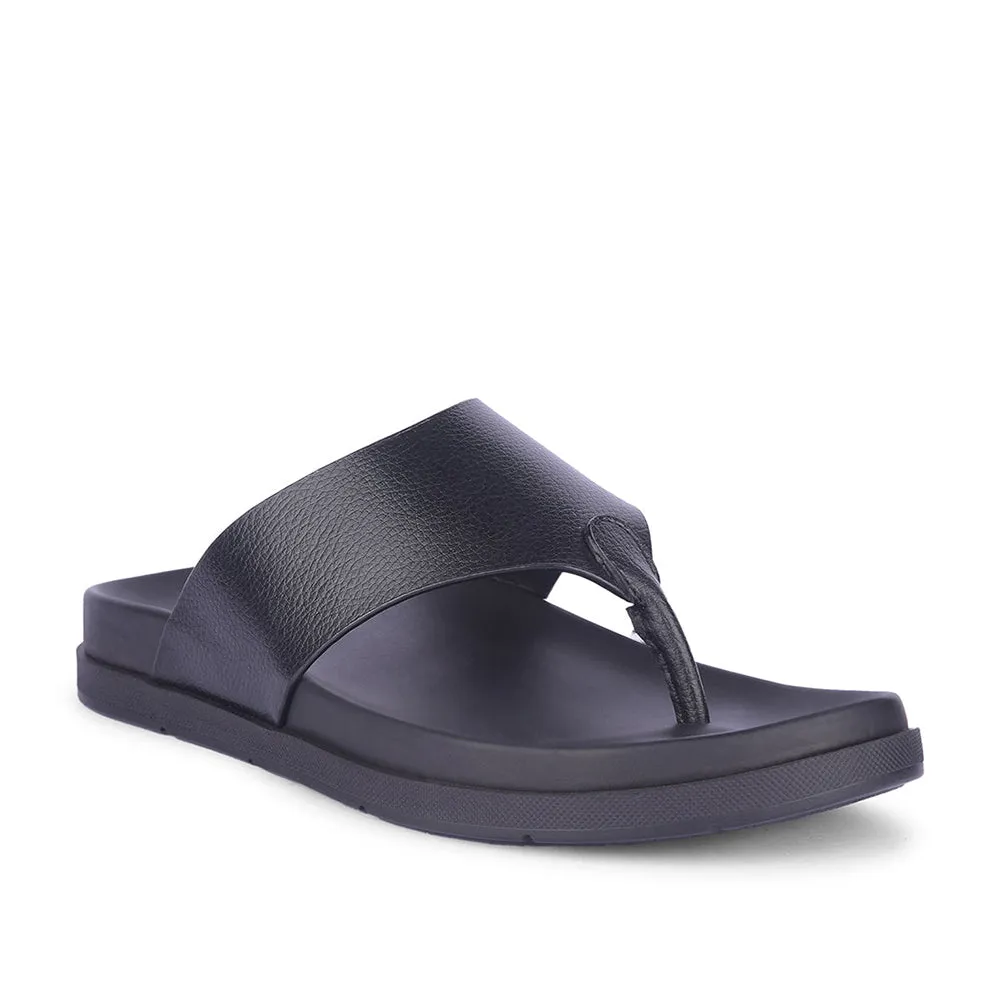 Healers Casual Black Slipper For Men MSL-3 By Liberty Kawaii Slippers