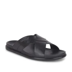 Donovan Slippers Healers Casual Black Slippers For Men LEEKS-2 By Liberty