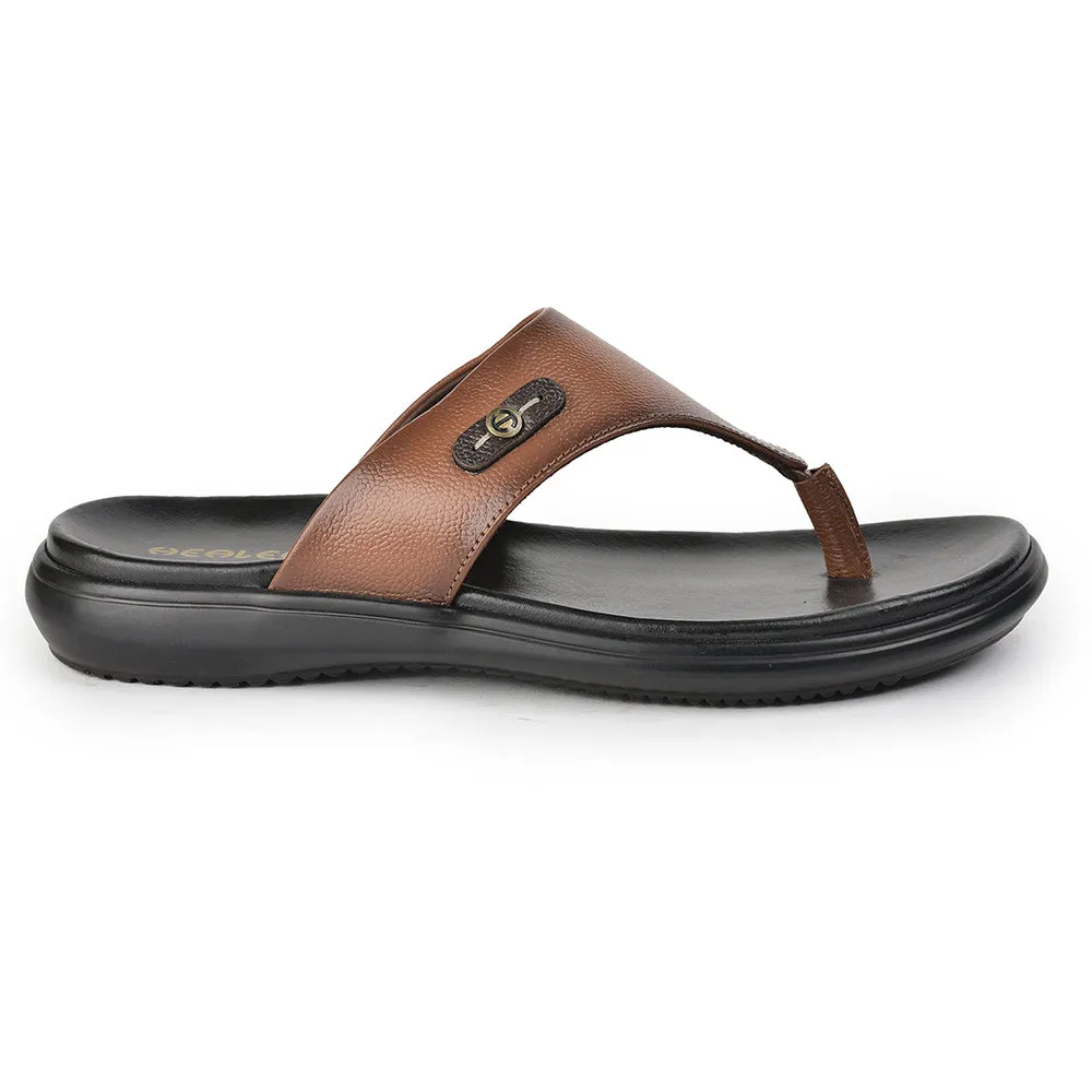 Healers Casual Tan Slipper For Men MDL-05 By Liberty Dino Feet Slippers