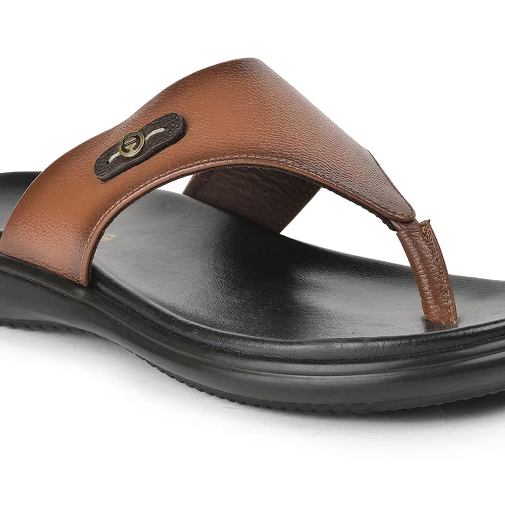 Bootie Slippers With Rubber Soles Healers Casual Tan Slipper For Men MDL-05 By Liberty