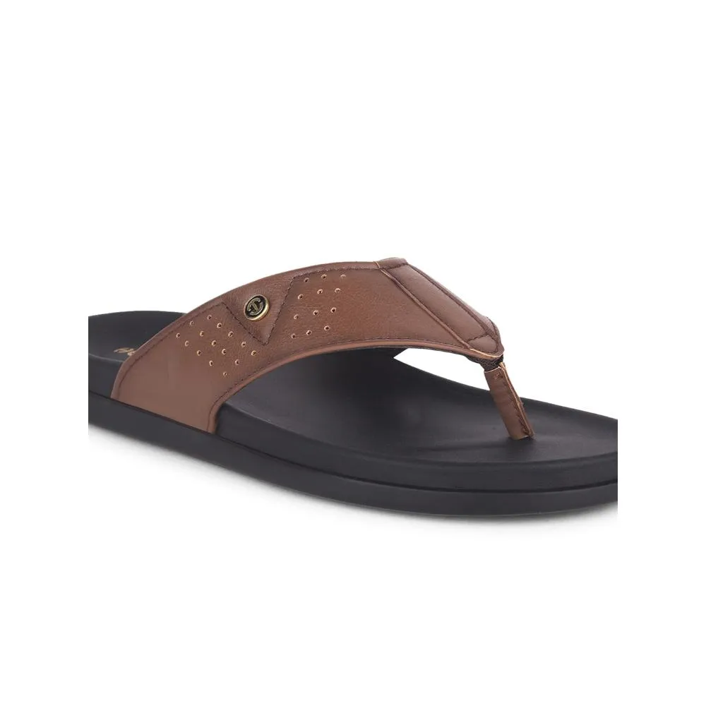 Smilie Face Slippers Healers Casual Tan Slippers For Men LEEKS-1 By Liberty