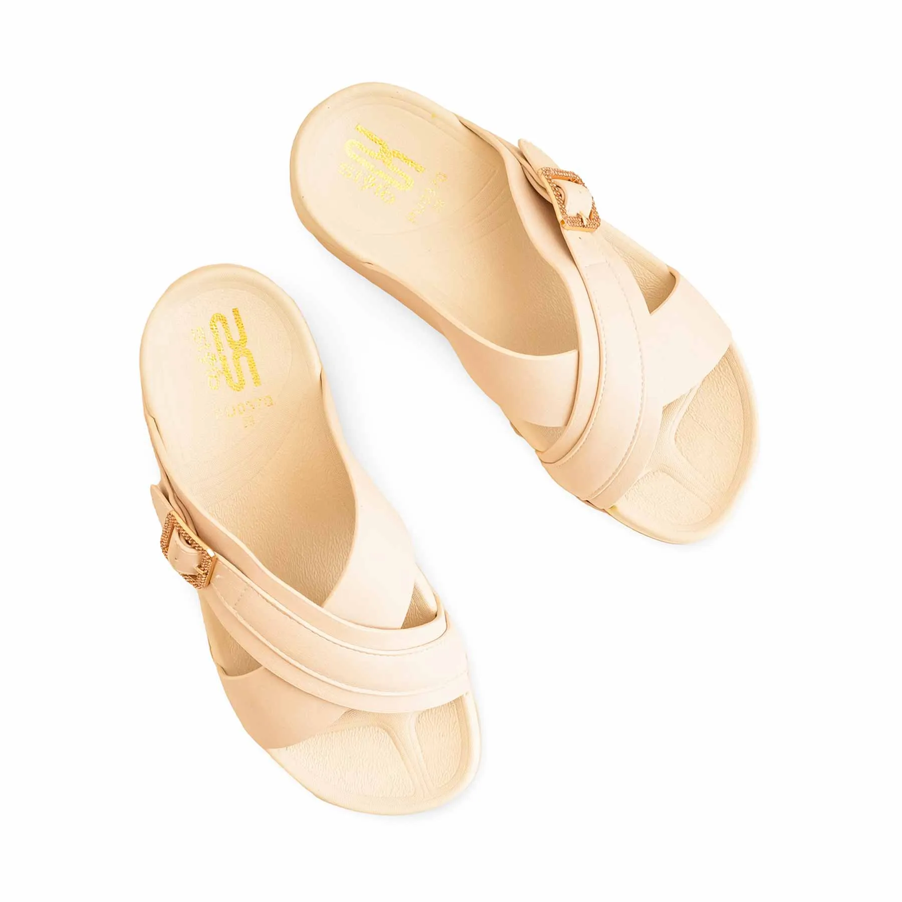 Washable Spa Slippers Beige Formal Women Slipper PU0370