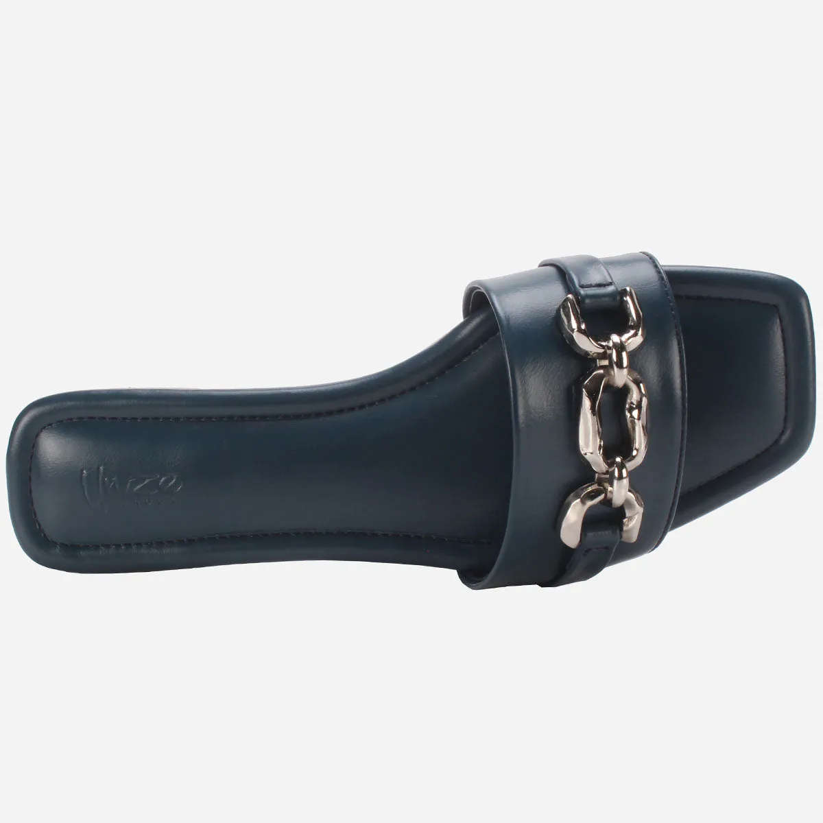 Scuff Leather Slippers Women's "OPHELIA" Decorated Summer Slippers