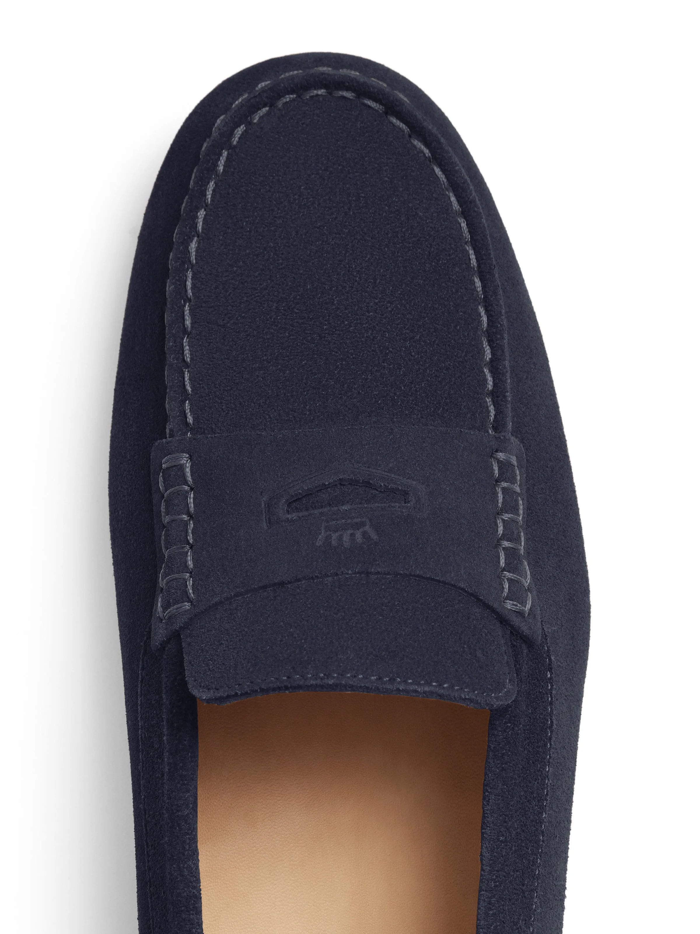 Wide Toe Loafers Hemsby - Navy Suede