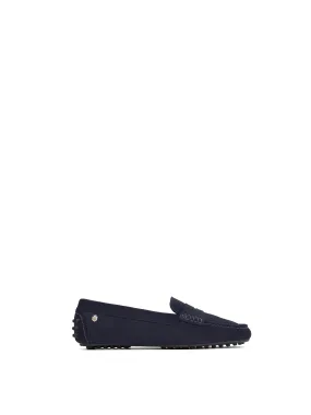 Hemsby - Navy Suede Dr Marten Penny Loafers