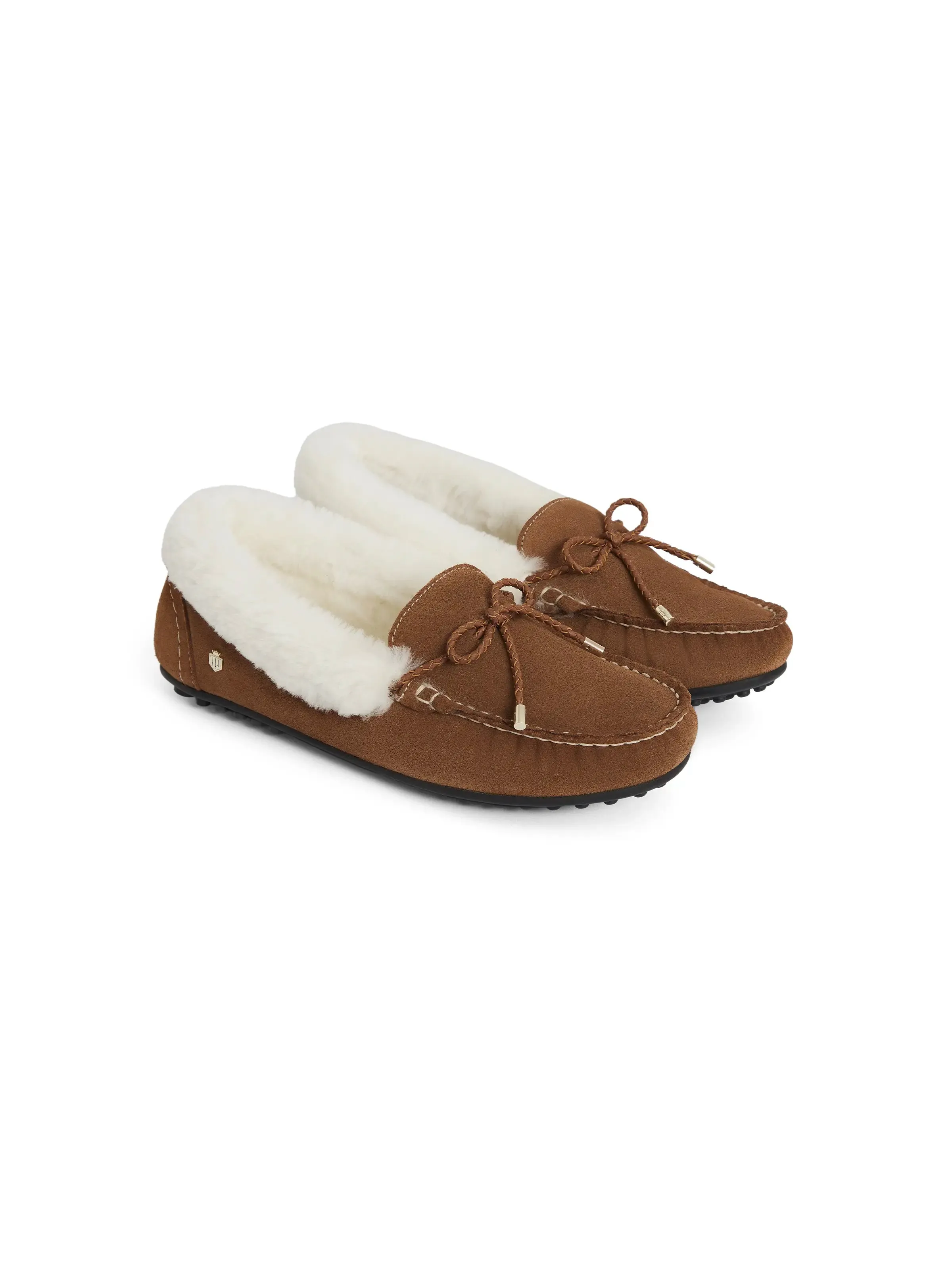 Tennis Shoe Loafers Henley Slipper - Shearling Lined Tan Suede
