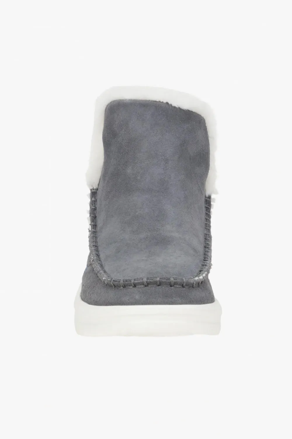 HEYDUDE Womens Camden Suede Booties in Charcoal | 42028-025 Asics Nimbus 26 Shoes