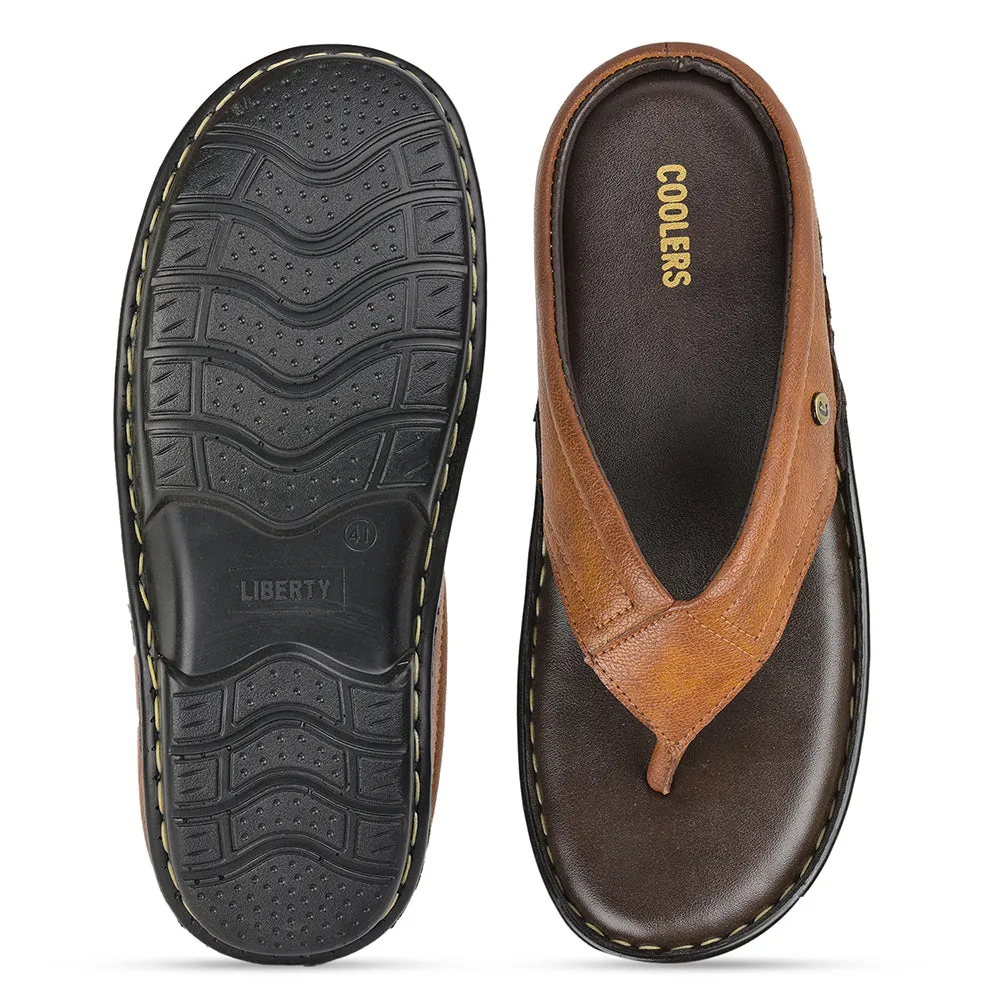 Coolers Tan Casual Slippers For Men AVN-08 By Liberty Ugg Dupe Slippers