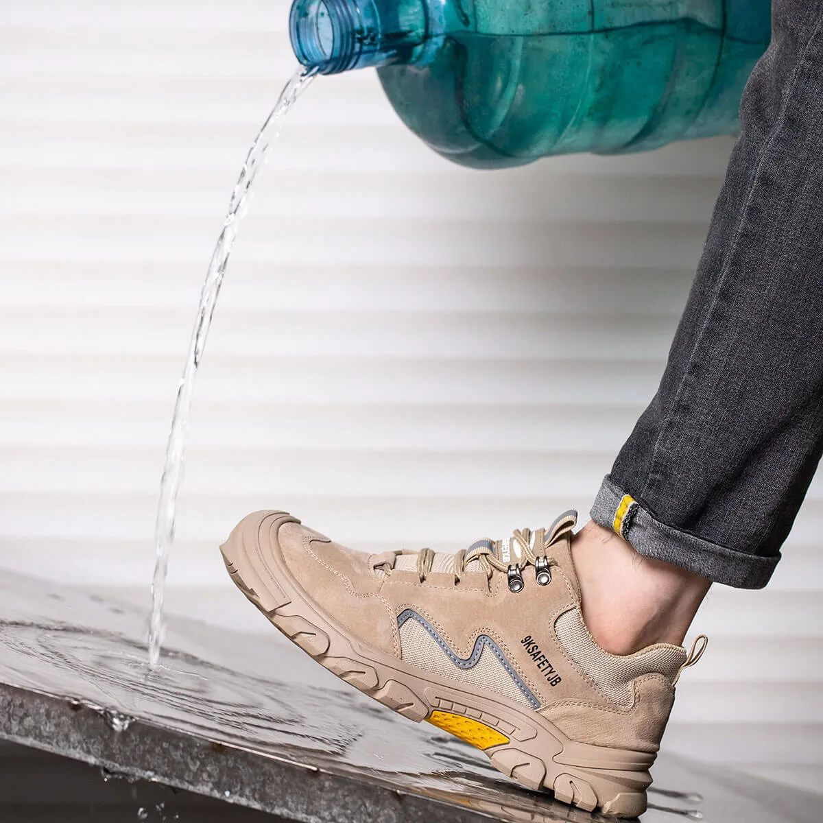 Indestructible Steel Toe Shoes Men Women, Work Safety Shoes Working Industrial Construction Sneakers Asics Gel Ultralyte Cheer Shoes