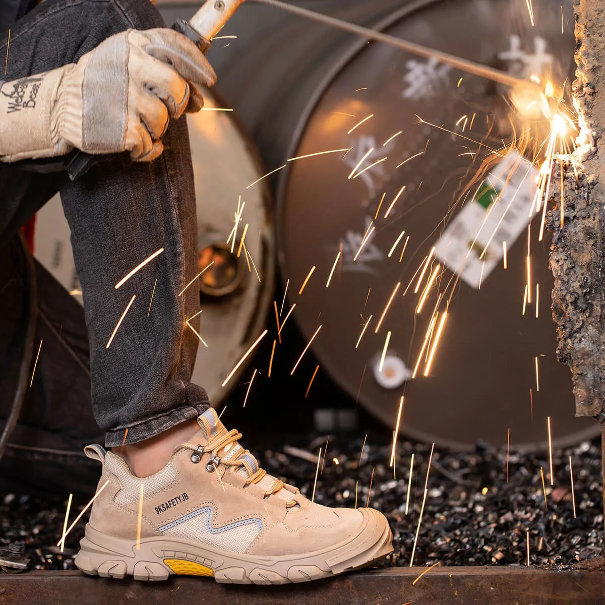 Asics Speed Workout Shoes Indestructible Steel Toe Shoes Men Women, Work Safety Shoes Working Industrial Construction Sneakers