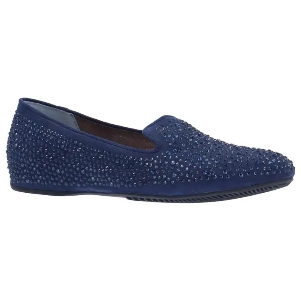 J. Renee Hanuko Navy Suede Slip-On (Women's) Contemporary Dress Shoes