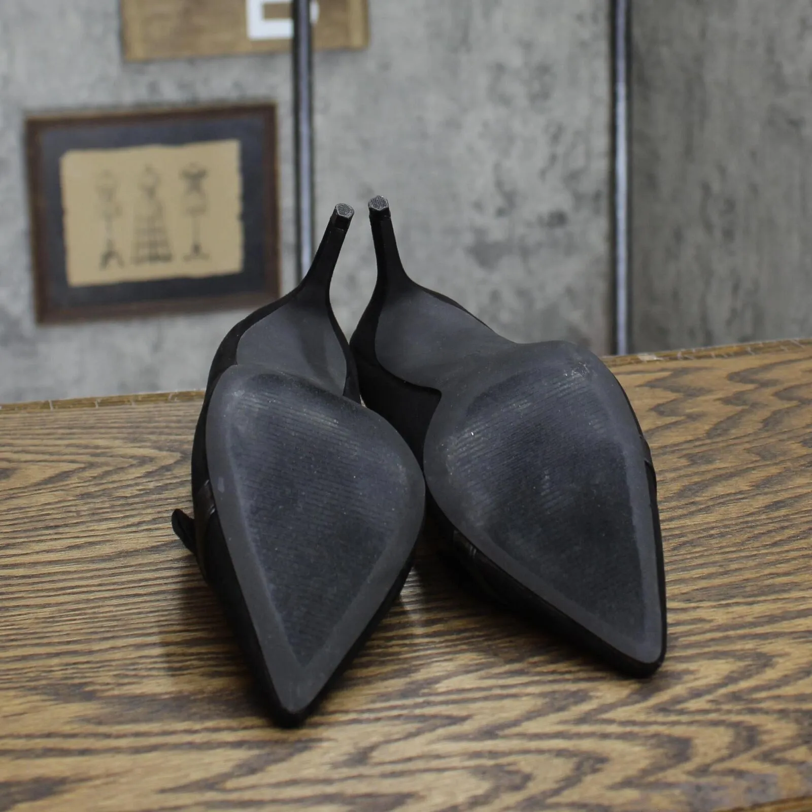 High Heel Shoe Websites Journee Collection Mica Faux Suede Pointed Toe Ruffle Skinny Heels Black 6M