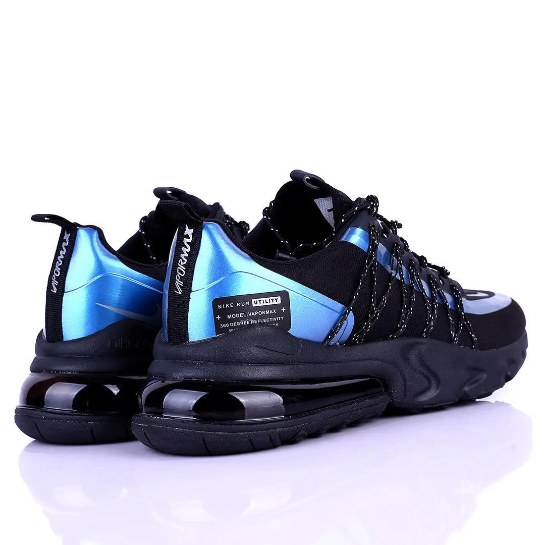 NK Run Utility  360 Degree Blue Reflectivity Black Sneakers Designed Asics Running Shoes