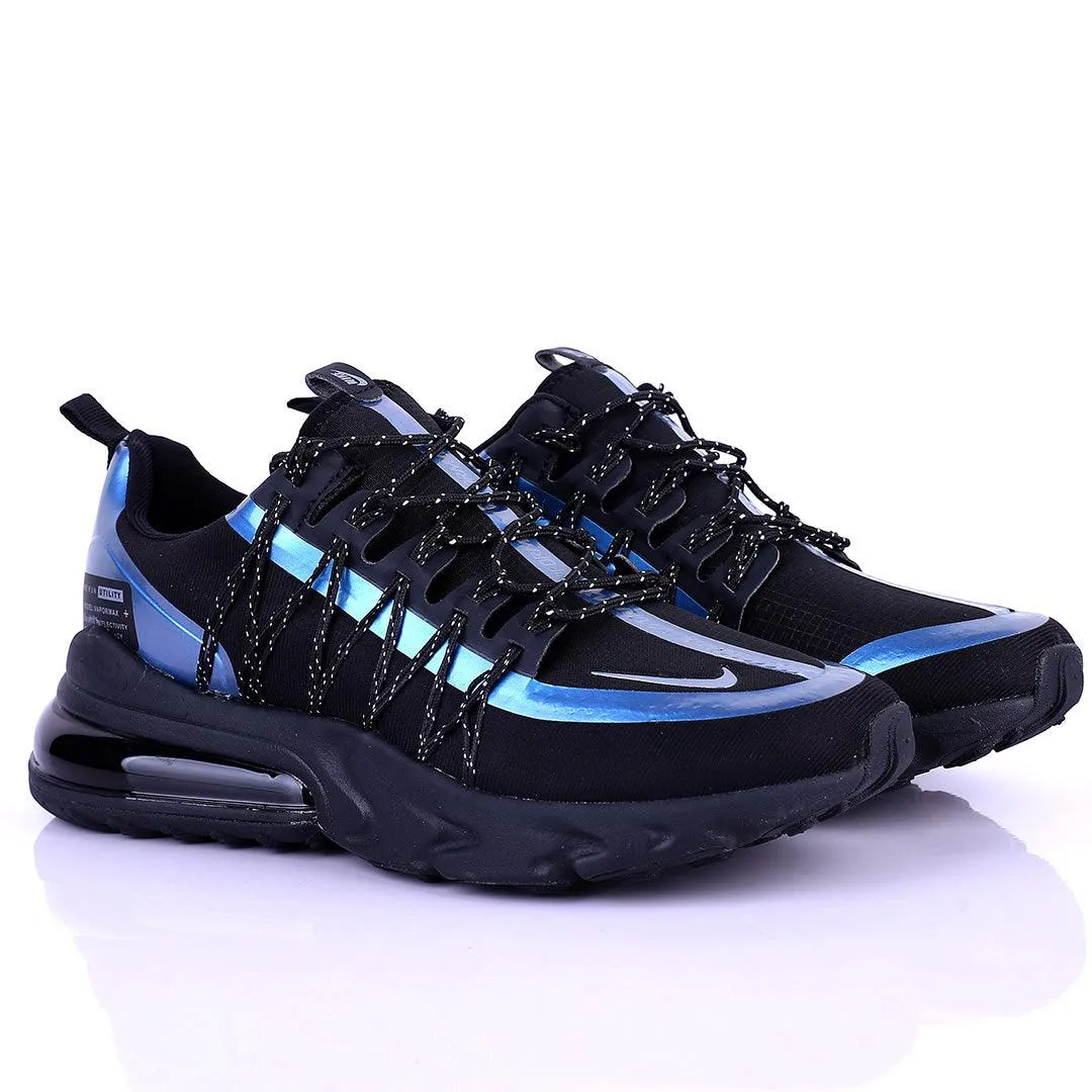 NK Run Utility  360 Degree Blue Reflectivity Black Sneakers Designed Asics Kith Shoes