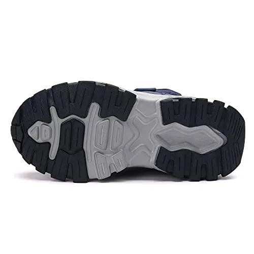 kulebear Boys Girls Winter Snow Boots Warm Outdoor Hiking Shoes Waterproof Anti-slip Boots Navy 2.5 Little Kid Stan Smith Adidas Golf Shoes