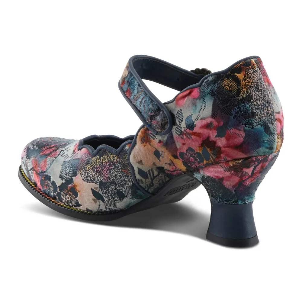 L'artiste By Spring Step Adodora-Prit Navy Multi Textile Pump (Women's) Navy Dress Uniform Shoes