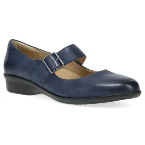 Dansko Collette Navy Burnished Nubuck Mary Jane (Women's) Hybrid Dress Shoe