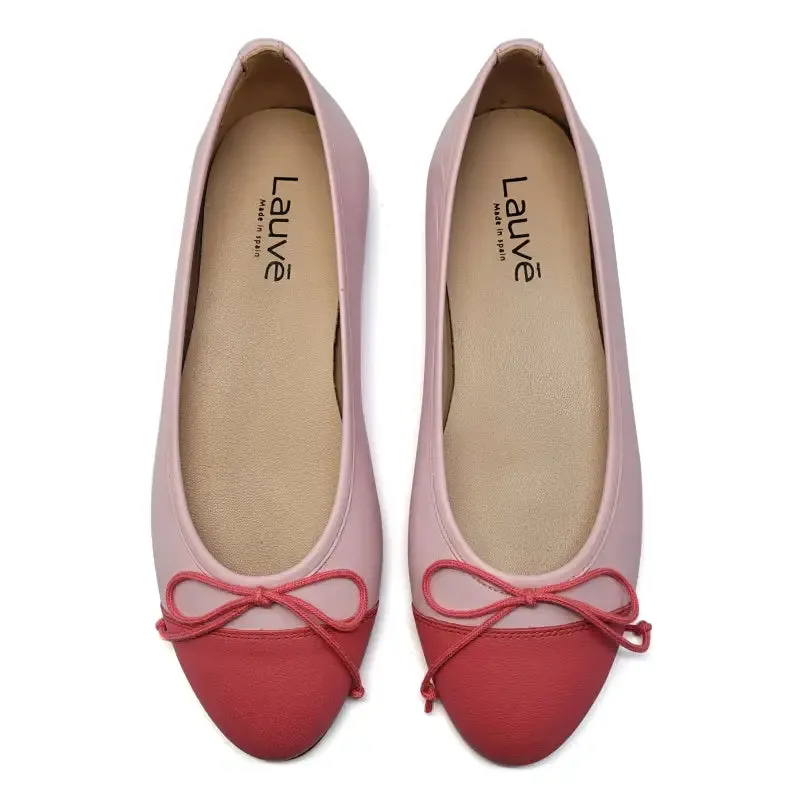 Zota Dress Shoes Lauve Pink Lemonade Bow Ballet Flat 2241