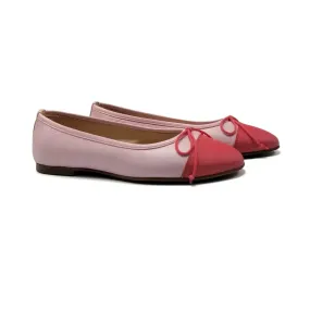 Lauve Pink Lemonade Bow Ballet Flat 2241 Custom Orthotics For Dress Shoes