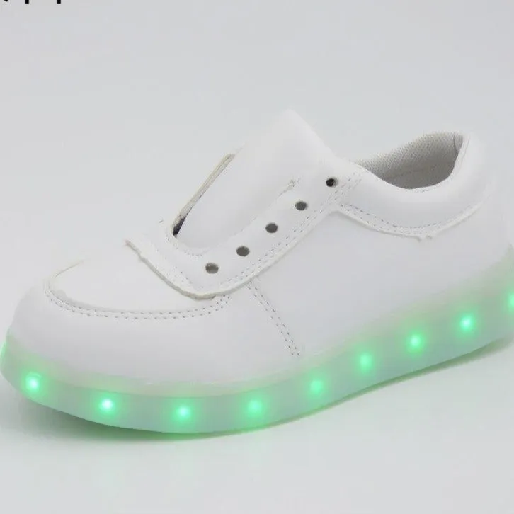 LED Shoes Mens White Low Top Remote Light Shoes Fred Couples Asics Golf Shoes