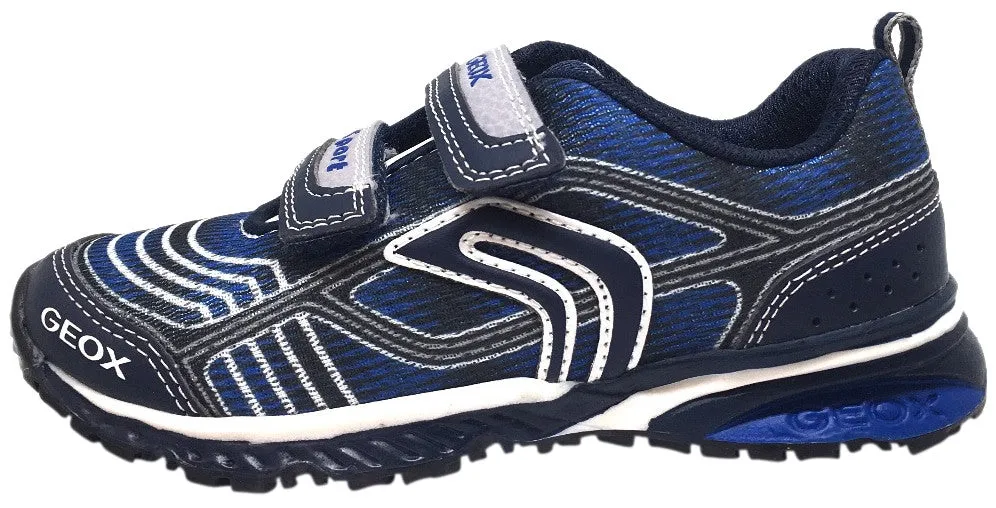 Geox Boy's Bernie Navy & Royal Blue Double Hook and Loop Strap Sneaker Asics Triathlon Shoes Noosa