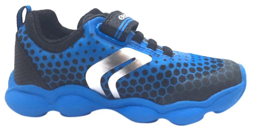 Asics Upcourt 3 Volleyball Shoes Geox Boy's Munfrey Light Blue Black Polka Dot Mesh Double Hook and Loop Strap Sporty Low Top Breathable Sneaker