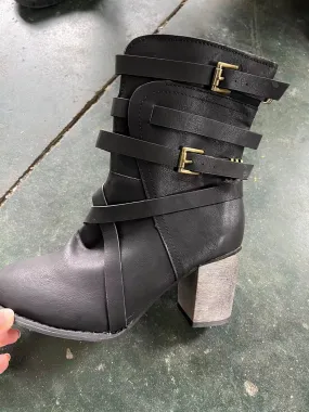 High heels, thick heels, winding straps, retro side zipper, women's Martin boots Stan Smith Adidas Tennis Shoes