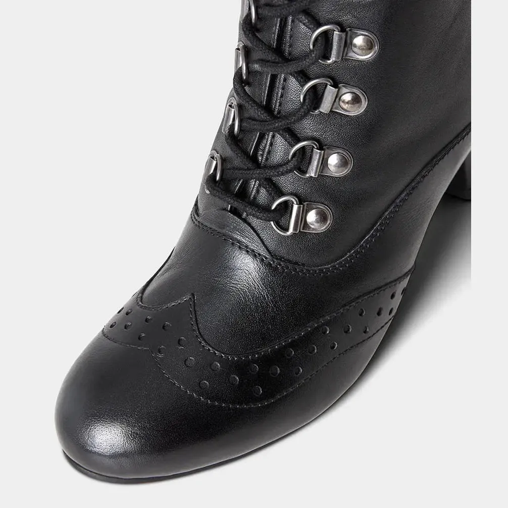 Joe Browns Fenchurch Street Black Leather Brogue ankle boots Adidas Shoes 70s