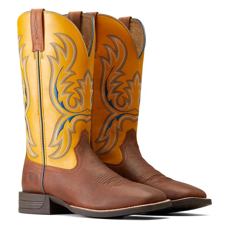 Paloma Wool Boots 'Ariat' Men's Bullhead Square Toe Boot - Cowtown Brown