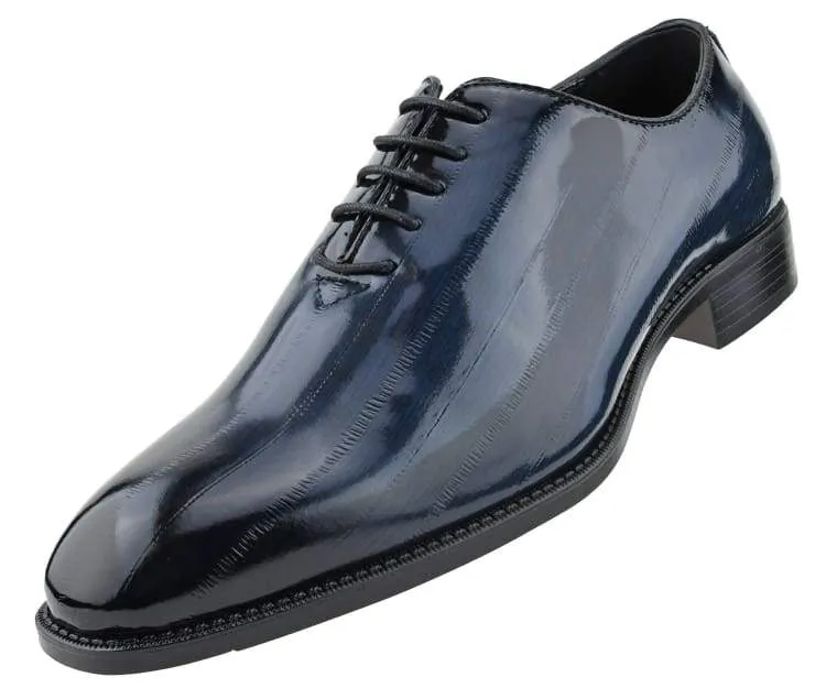 Men Dress Shoes-Brayden Navy Cordovan Dress Shoes