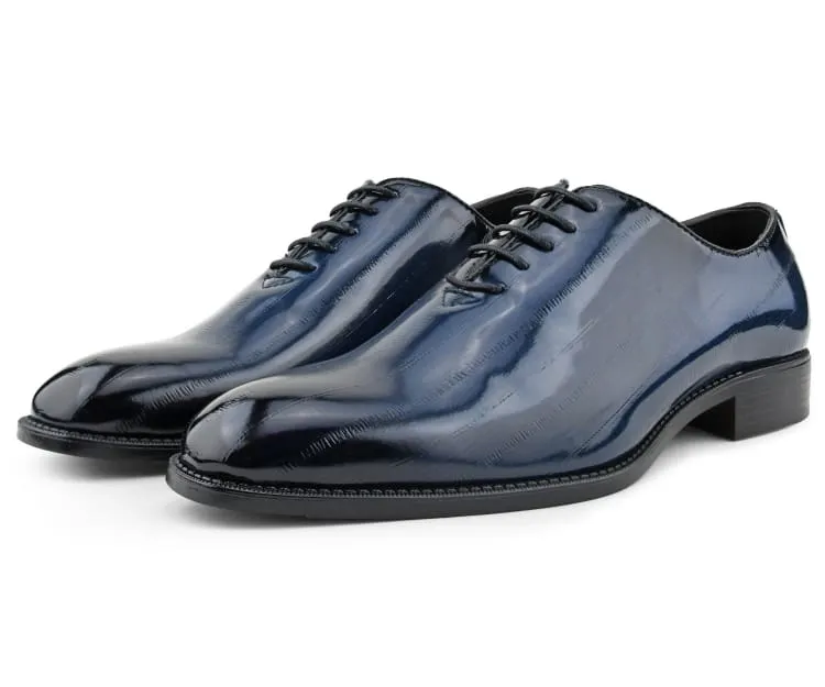 Men Dress Shoes-Brayden Navy Shoes With Emerald Green Dress