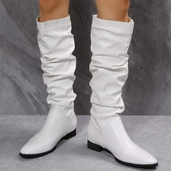 Purpdrank - White Casual Patchwork Solid Color Pointed Keep Warm Comfortable Shoes Adidas Shoes 1970