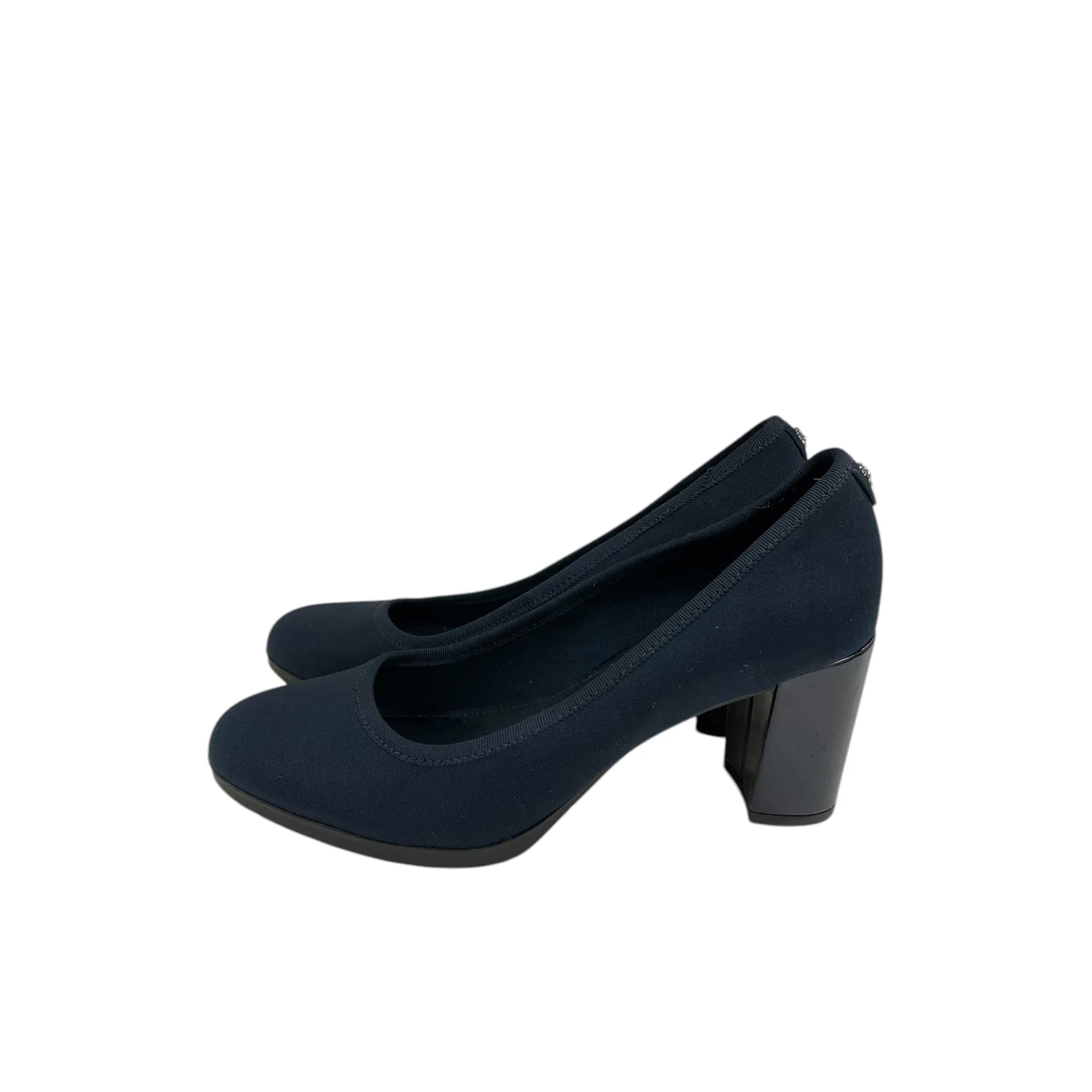 Shoes Heels Block By Anne Klein In Blue, Size:7.5 Top Asics Trail Running Shoes