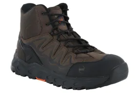 Composite Toe Work Boot Hoss Eric Hi Aluminum Safety Toe Brown