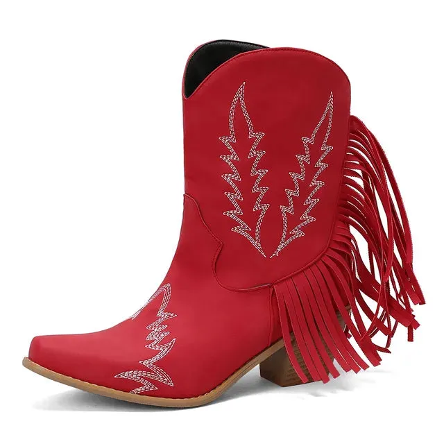 Florsheim Boots Sylis | Cowboy ankle boots with fringed tassel