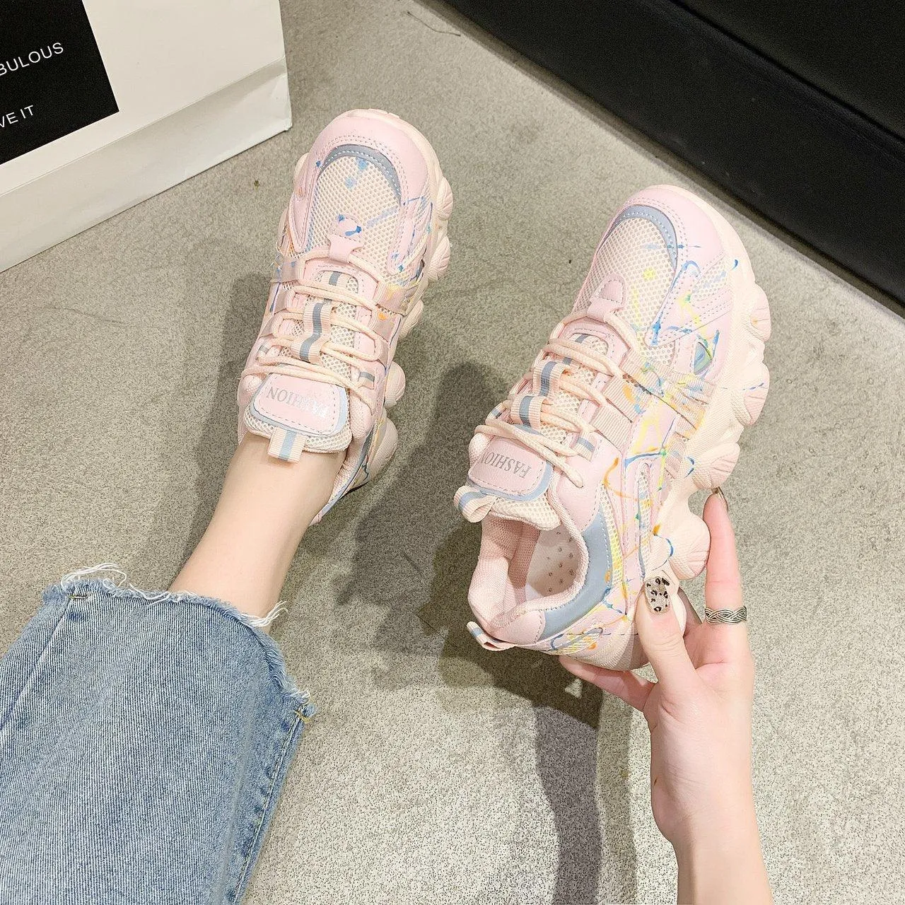 Luminous super fire daddy shoes women Sport Shoes