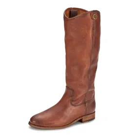 Frye Melissa Button 2 Equestrian-Inspired Tall Boots for Women Tan Suede Boots
